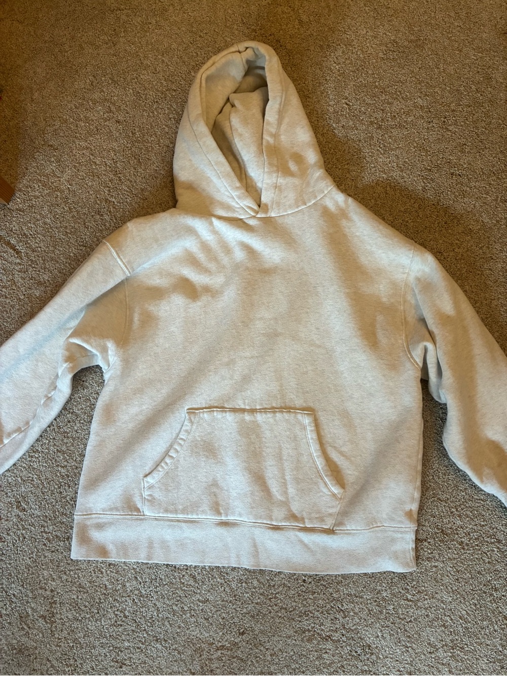 wild fable Cream Cozy Pullover Hoodie with Kangaroo Pocket